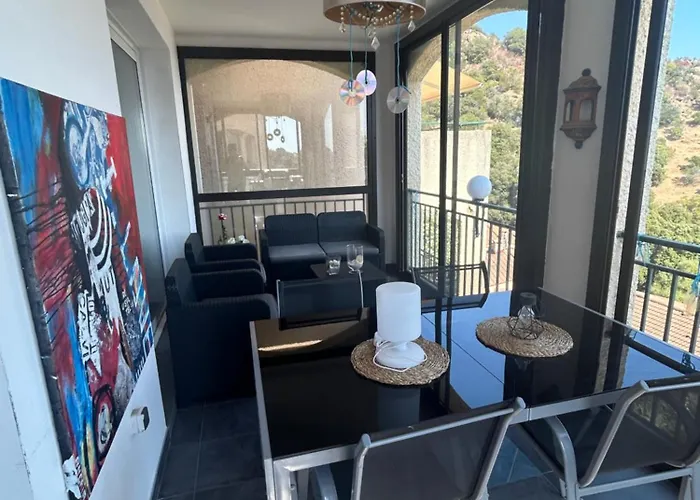 Duplex Vue Mer Sanguinaires Ajaccio 500 M Plage 2 Chambres 2 Balcons Clim 아파트 아작시오