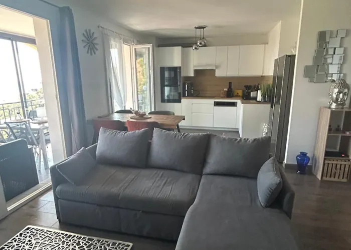 Duplex Vue Mer Sanguinaires Ajaccio 500 M Plage 2 Chambres 2 Balcons Clim